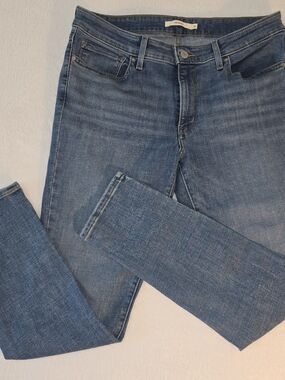 Levi’s 711 Skinny Jeans Blue Denim Mid-Rise Slim Straight Blue Women's Jeans